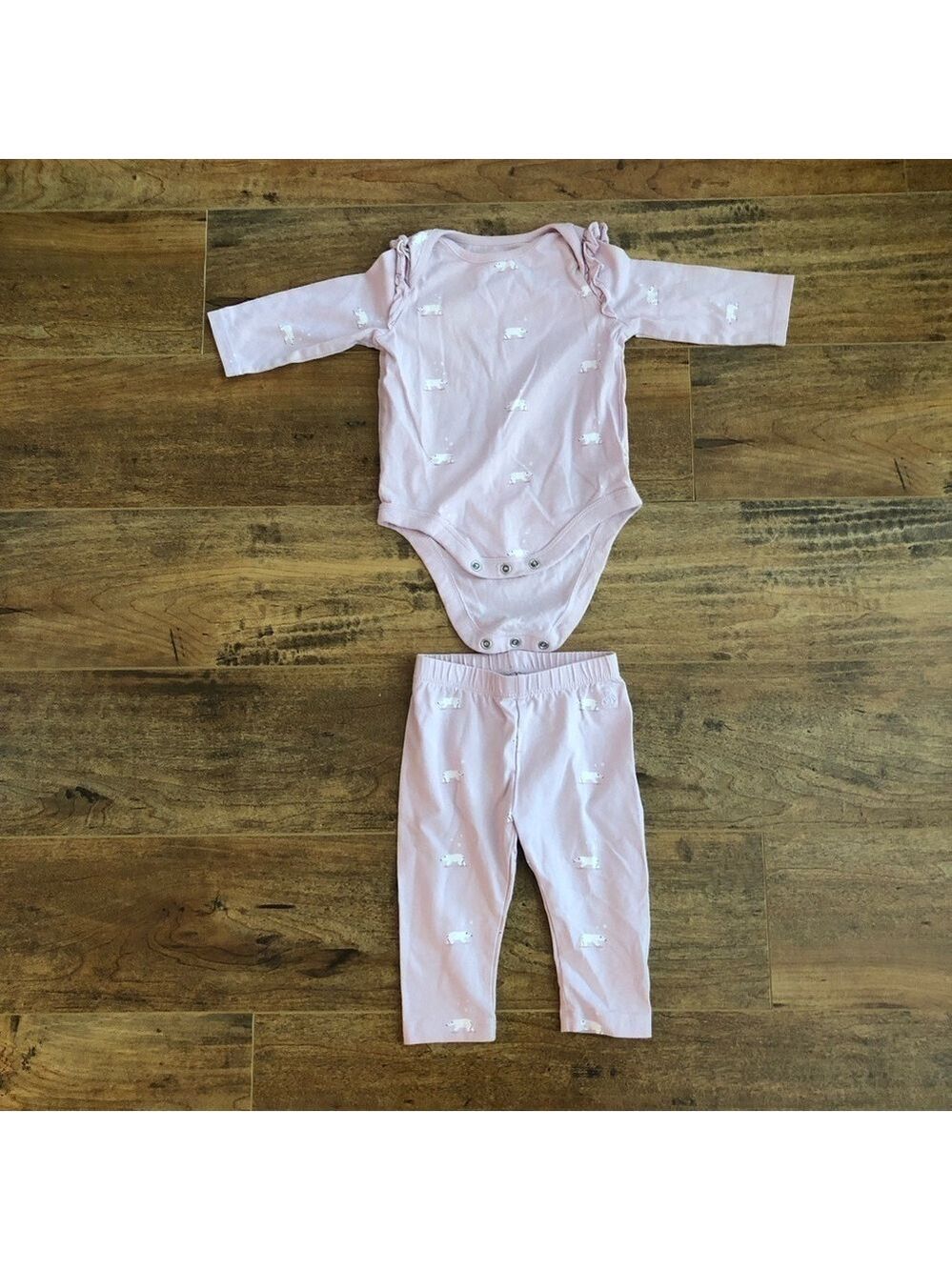 GAP Baby Organic Cotton Mix and Match Printed Bodysuit and Leggings 2-Piece 3-6M